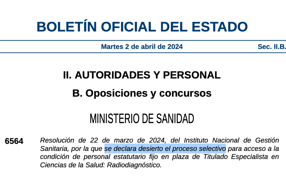 La Oferta Pública de Empleo de Estabilización de INGESA tampoco sirve para atraer médicos a Melilla